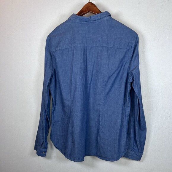 7th Avenue Design Studio New York & Co Women’s Size L Button Up Denim Shirt - Picture 3 of 10
